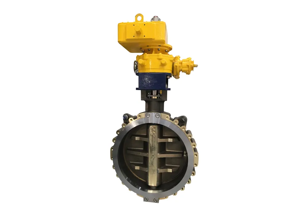 Shipham actuated butterfly valve