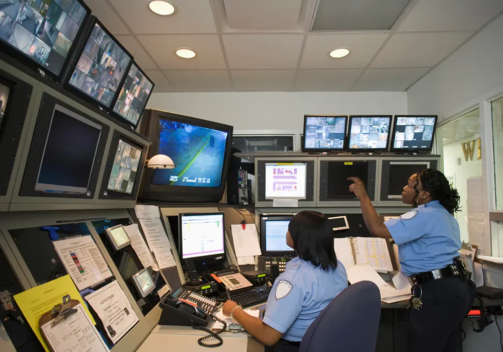 Operators in a secure monitoring centre